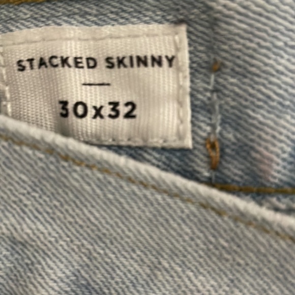 Pacsun Mens (30x32) Distressed Light-wash Stacked Skinny Jeans - Picture 3 of 4